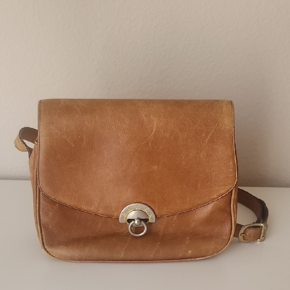 Bally Tan Leather Crossbody Bag